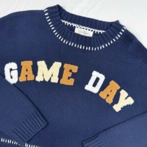 Jessica Simpson Game Day Sweater in Navy and White Size XS NWT